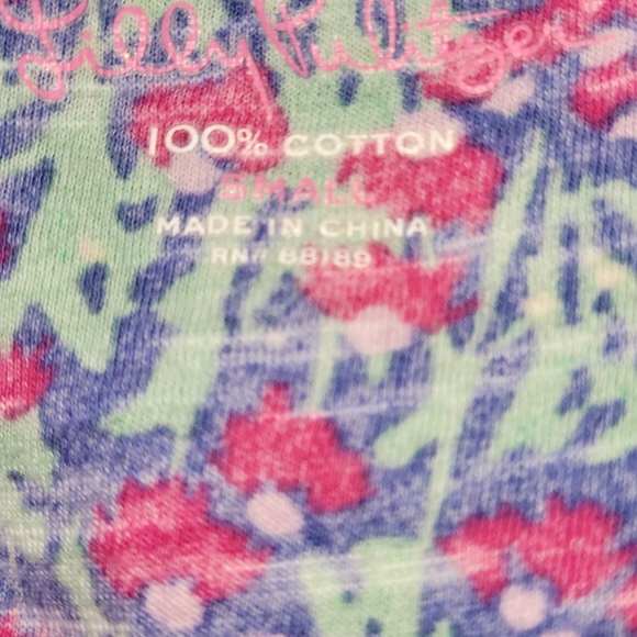 LILLY PULITZER BOMBER BLUE TOP SIZE SMALL EXCELLENT CONDITION - Picture 3 of 3